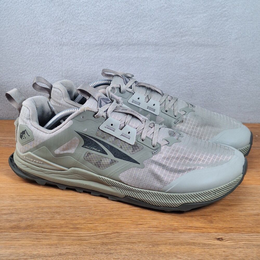 Altra Lone Peak 9 Men's 11 EU 45 Trail Running Shoes Gray Lightweight Zero Drop